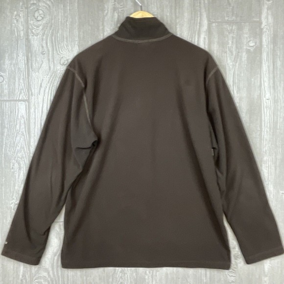 THE NORTH FACE Brown TKA100 Light Fleece Jacket Quarter Zip Front Mens Sz Large‎ - Picture 5 of 7